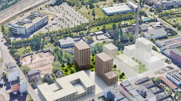So könnte ein neues Stadtviertel am Thüringer Bahnhof aussehen...