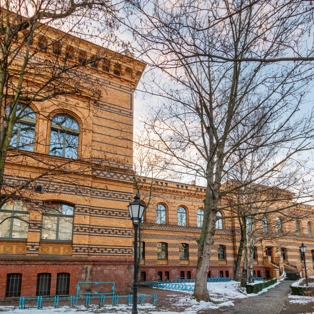 Die 1880 als Anatomische Anstalt eröffnete Anatomie gehört zu den schönsten Instituten in Halle, berühmt auch für die anatomischen Meckelschen Sammlungen.