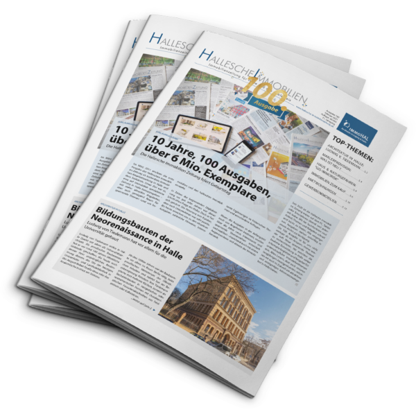 Die Hallesche Immobilienzeitung Ausgabe Februar 2021 ist eine Jubiläumsausgabe. Wir geben eine Rückblick und Ausblick zu 10 Jahren und 100 Ausgaben Hallesche Immobilienzeitung.